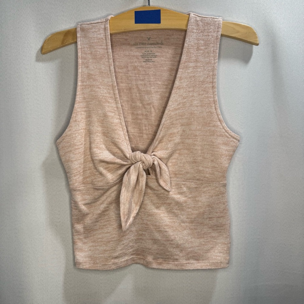 American Eagle Outfitters Aerie Tie Front Tank Top Women’s Size M Pink